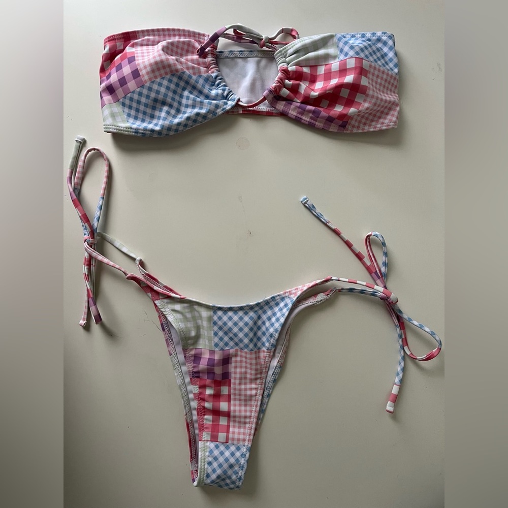 Shein Patchwork Bikini Set